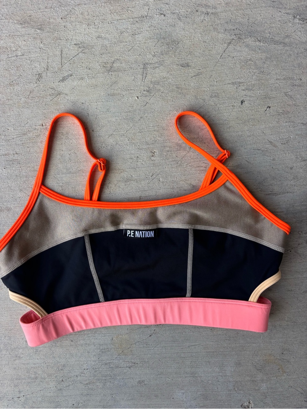 P.E Nation Colorblock Strappy Sports Bra – Size M/M